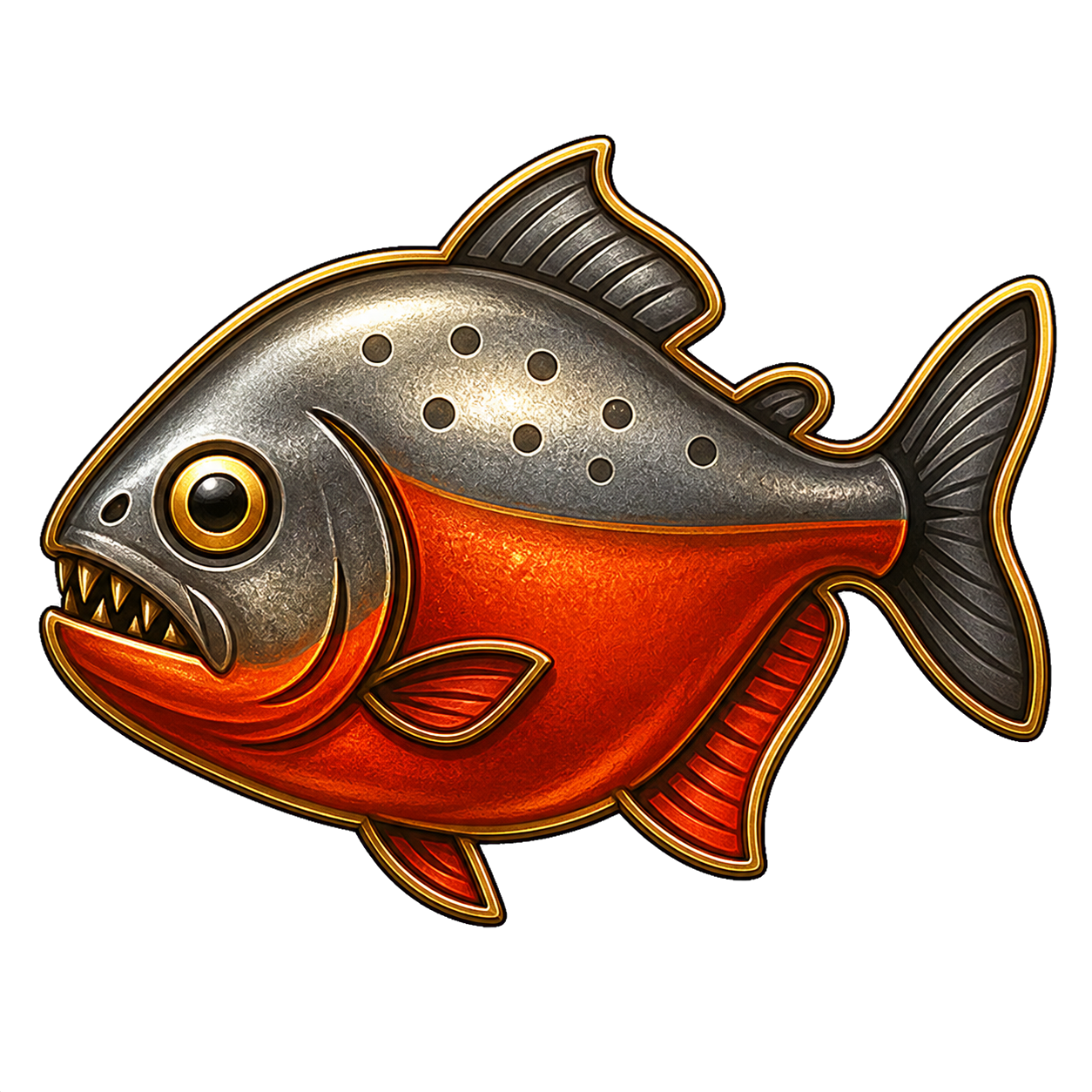 Common Piranha fish artwork