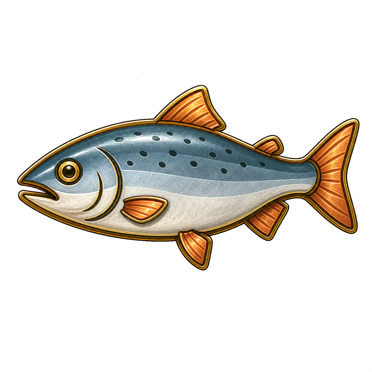 Common Salmon fish artwork