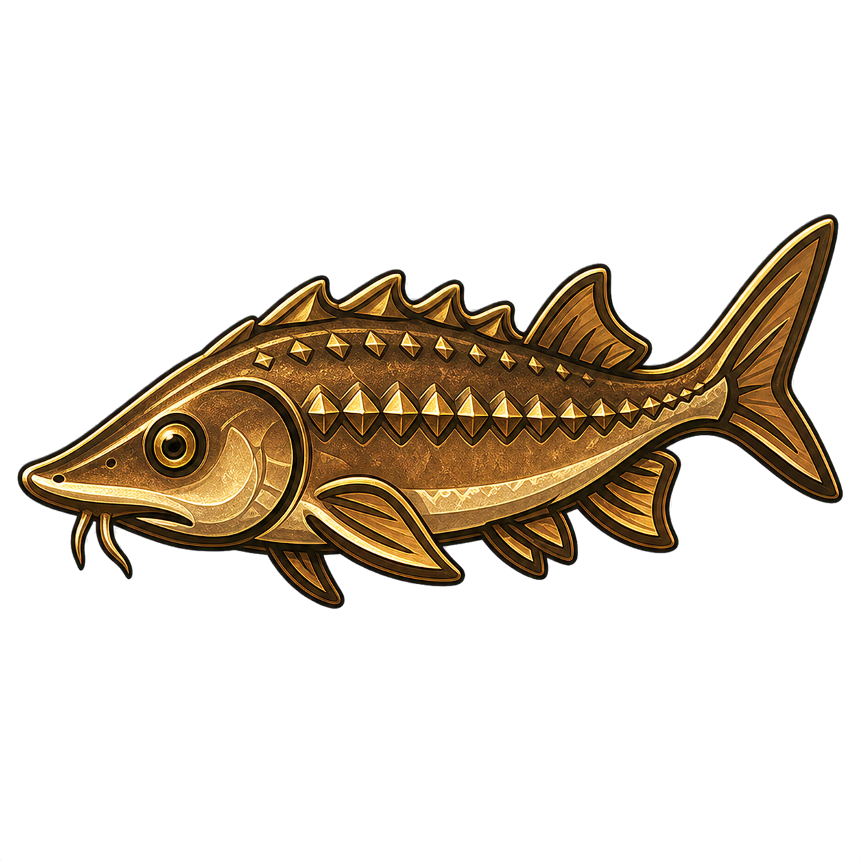 Common Sturgeon fish artwork
