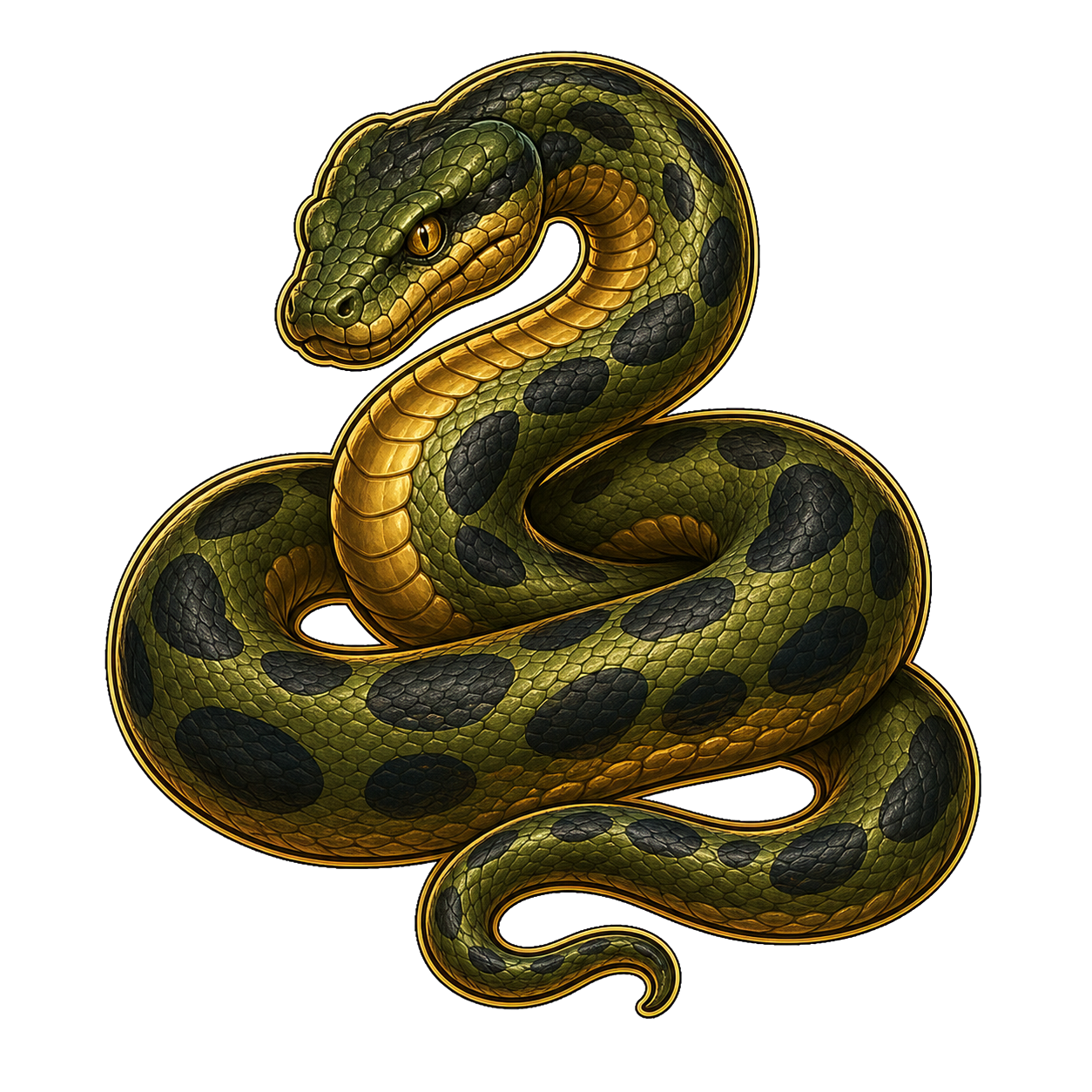 Common Anaconda animal artwork