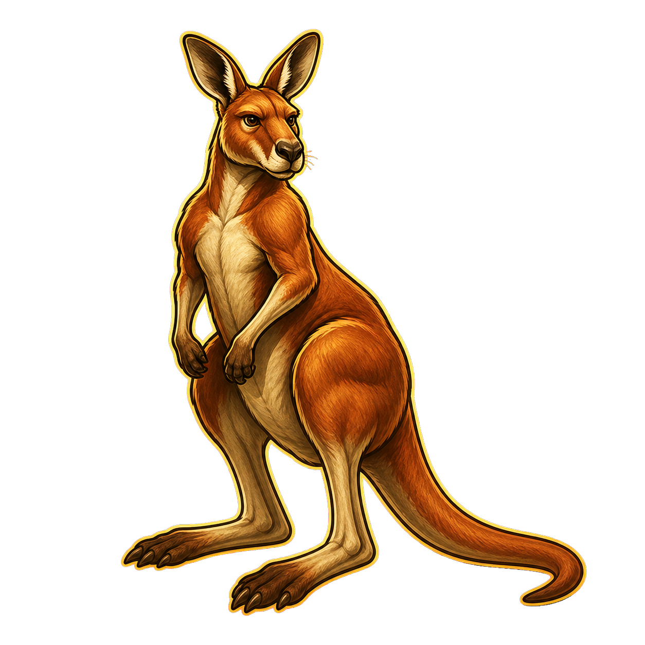 Common Kangaroo animal artwork