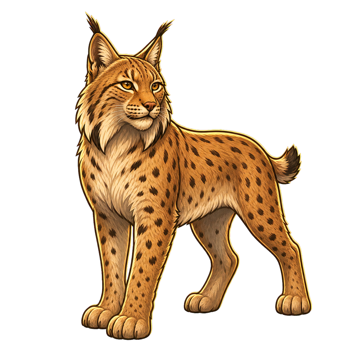 Common Lynx animal artwork