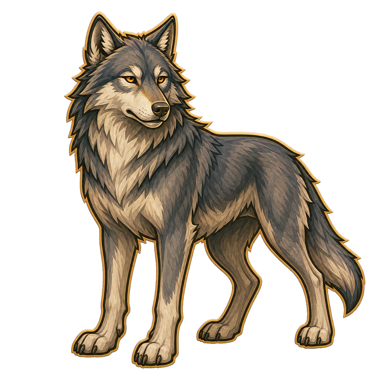 Common Wolf animal artwork